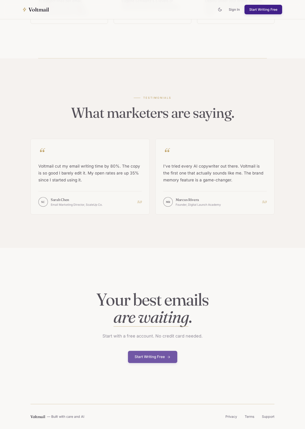 Voltmail — view 2